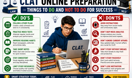 CLAT Online Preparation: Things to Do and Not to Do for Success
